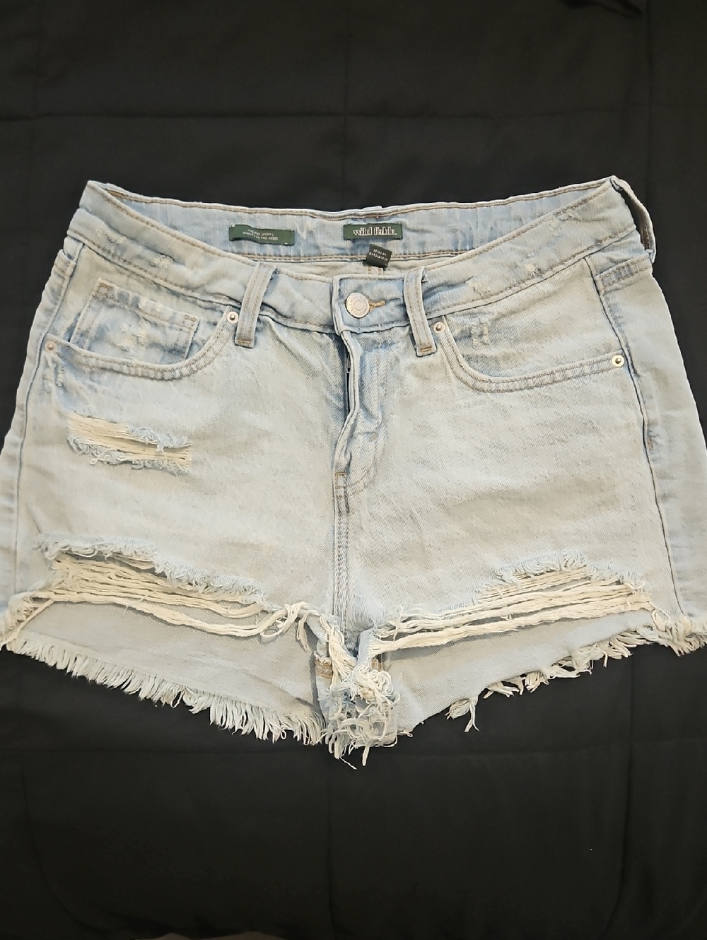 wild fable Light Wash Distressed Denim Cutoff Shorts